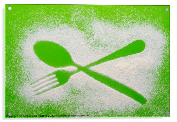 the fork and spoon imprint Acrylic by Sergio Delle Vedove