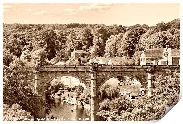 Bridge over River Nidd Print by Maria Tzamtzi Photography