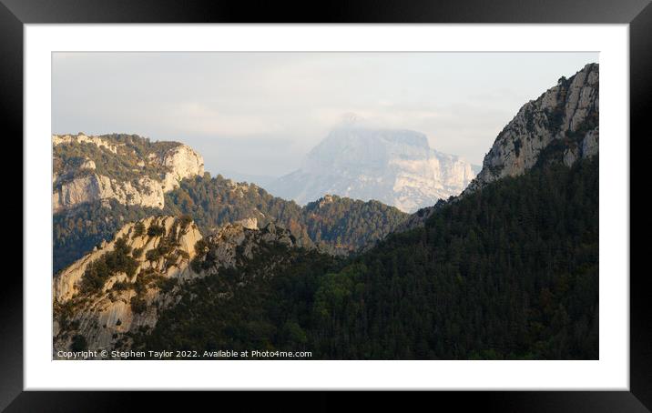 Pena Montanesa Framed Mounted Print by Stephen Taylor