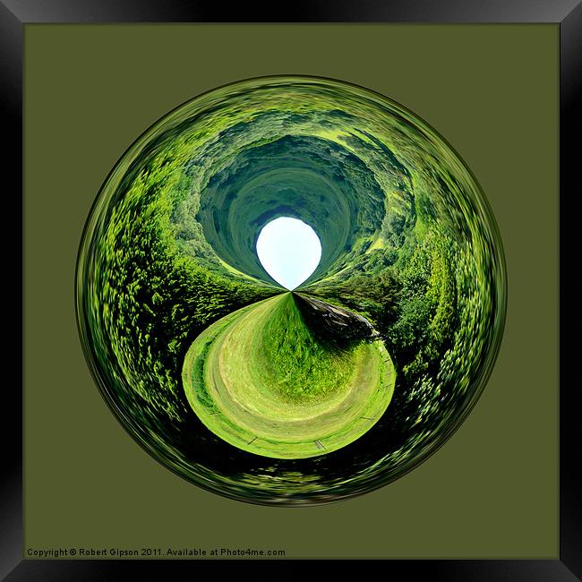 Spherical Hole in the World Framed Print by Robert Gipson
