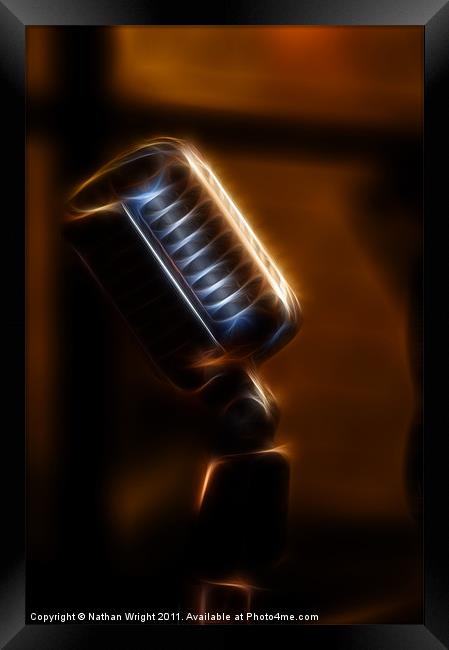 Electric mic Framed Print by Nathan Wright
