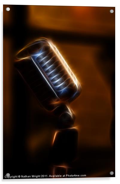 Electric mic Acrylic by Nathan Wright
