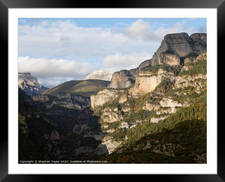 Canyon Anisclo Framed Mounted Print by Stephen Taylor