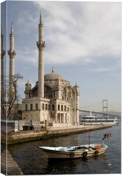 Ortakoy Mosque on the Bosphorus, Istanbul Canvas Print by Gordon Dixon