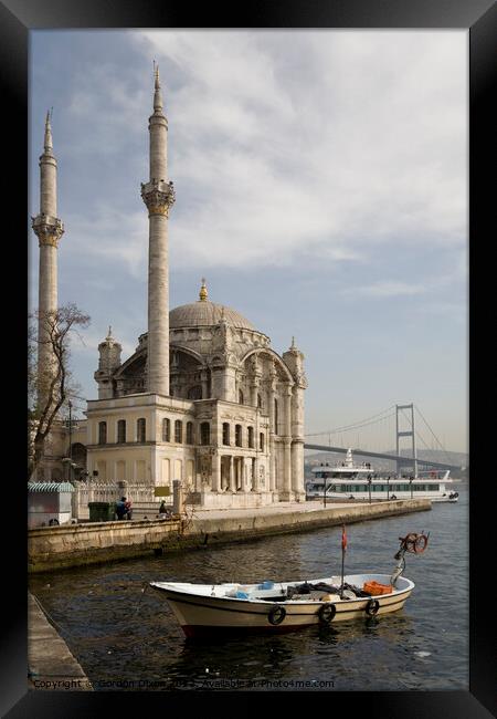 Ortakoy Mosque on the Bosphorus, Istanbul Framed Print by Gordon Dixon