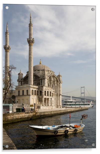Ortakoy Mosque on the Bosphorus, Istanbul Acrylic by Gordon Dixon