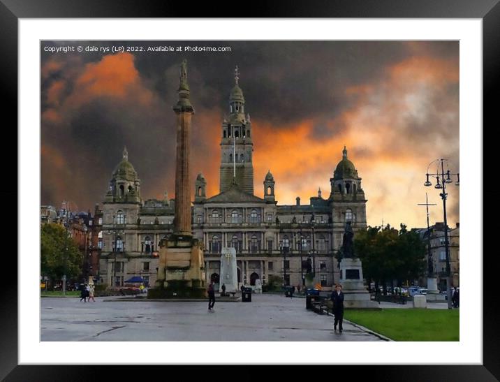 moody glasgow Framed Mounted Print by dale rys (LP)