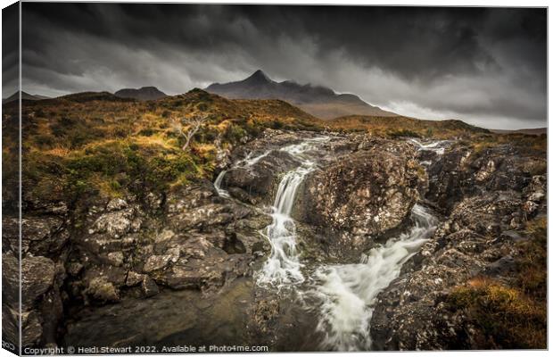 Sligachan Waterfalls Isle of Skye Canvas Print by Heidi Stewart