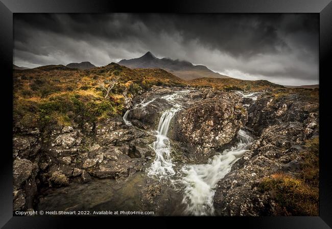 Sligachan Waterfalls Isle of Skye Framed Print by Heidi Stewart