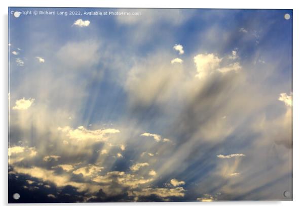 Evening Sun rays Acrylic by Richard Long