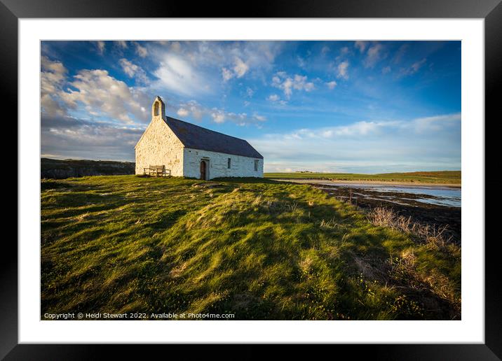 St Cwyfans Church on Anglesey Framed Mounted Print by Heidi Stewart