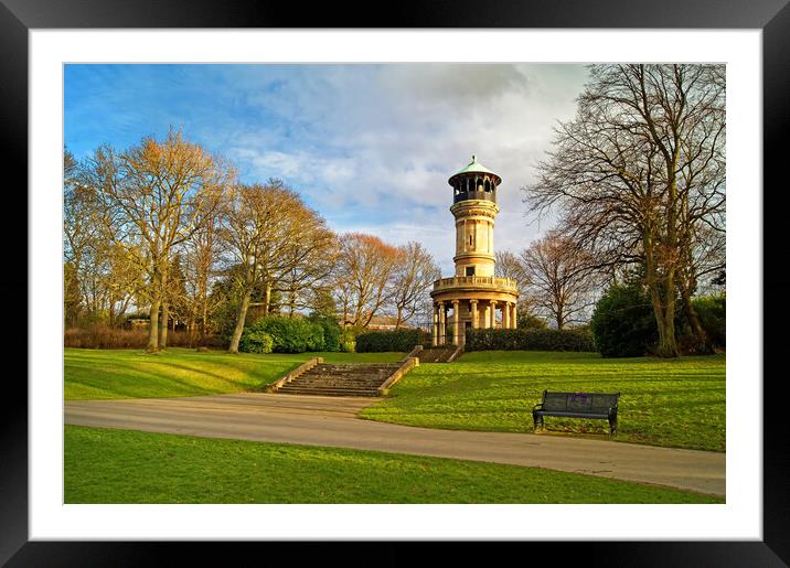 Locke Park Tower Barnsley  Framed Mounted Print by Darren Galpin