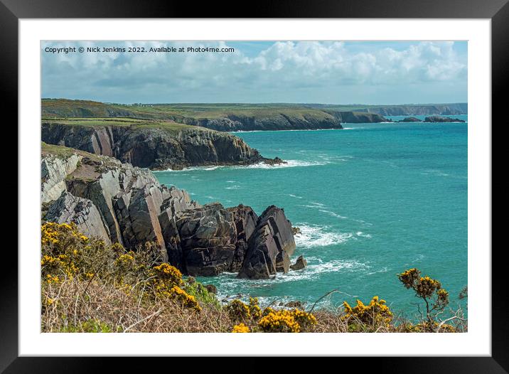 Pembrokeshire Coast at Porthclais Framed Mounted Print by Nick Jenkins