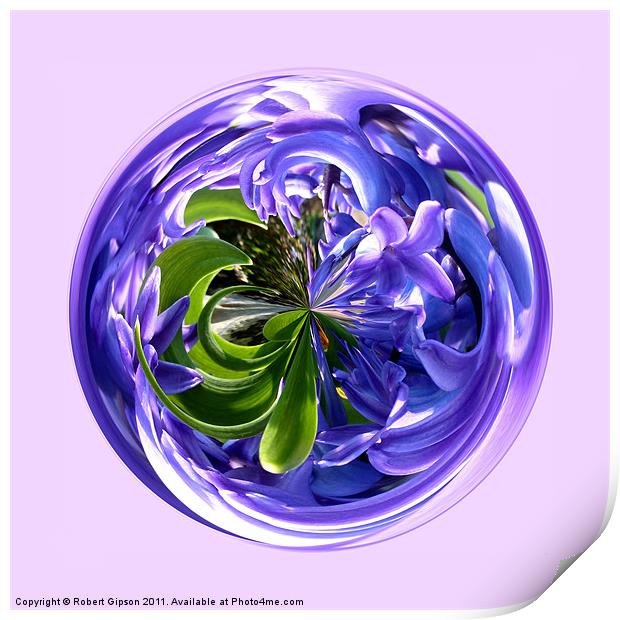 Paperweight Spherical Bluebell Print by Robert Gipson