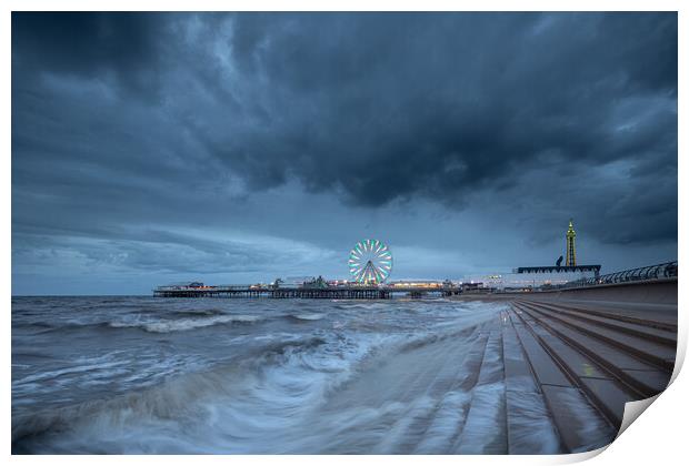 Blackpool Central Pier And Steps Print by Phil Durkin DPAGB BPE4