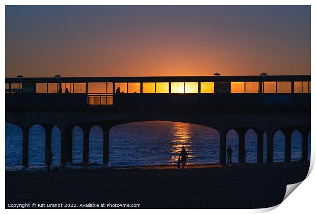 Boscombe Pier during Sunset Print by KB Photo