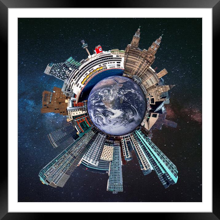 Planet Liverpool Framed Mounted Print by Kevin Elias