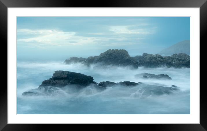 Rocks and waves at Cove  Framed Mounted Print by Anthony McGeever