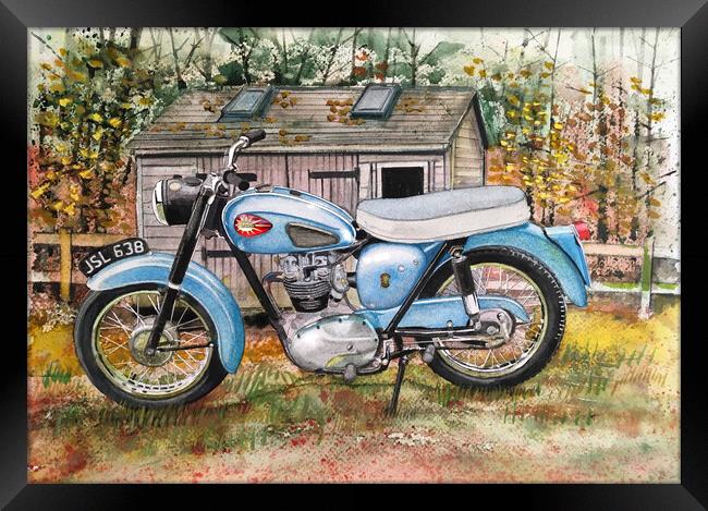 BSA in the woods Framed Print by John Lowerson