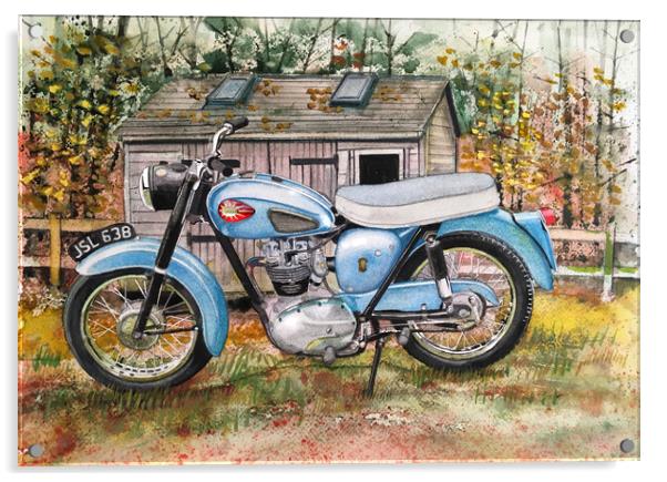 BSA in the woods Acrylic by John Lowerson