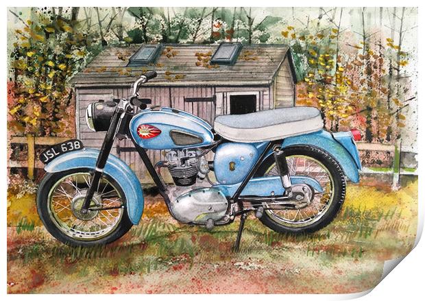 BSA in the woods Print by John Lowerson