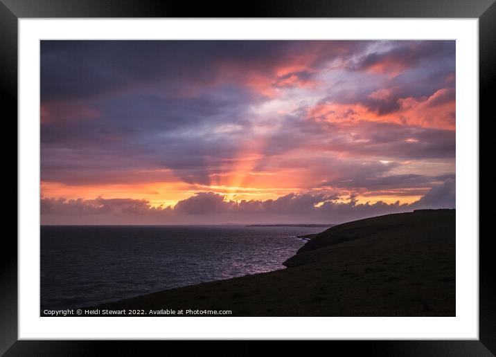 Glamorgan Coast Sunset Framed Mounted Print by Heidi Stewart