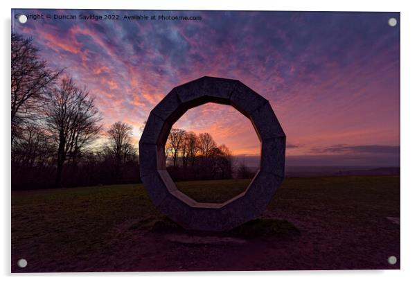Heaven's Gate Sunset Acrylic by Duncan Savidge