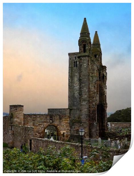 st. andrews cathedral  saint andrews  Print by dale rys (LP)