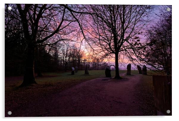 Sunset at Heaven's Gate Longleat Acrylic by Duncan Savidge