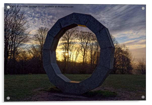 Golden Hour at Heaven's Gate Longleat rings / sculptures  Acrylic by Duncan Savidge