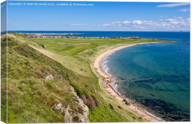 High View to Elie and Earlsferry Fife Scotland Canvas Print by Pearl Bucknall