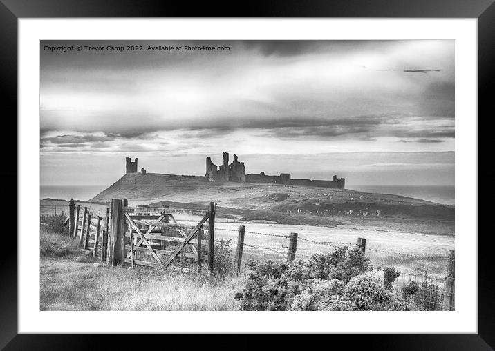 The Road to Dunstanburgh - Toned Framed Mounted Print by Trevor Camp