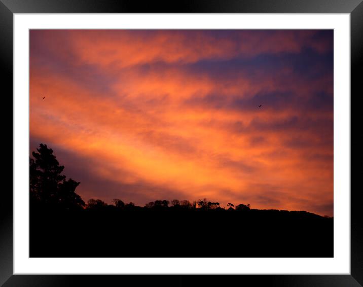 Sunrise over a Somerset hill Framed Mounted Print by Gordon Dixon