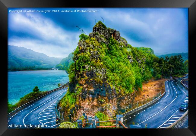 Baie Du Cap Maconde View Point Mauritius Framed Print by liam mclaughlin