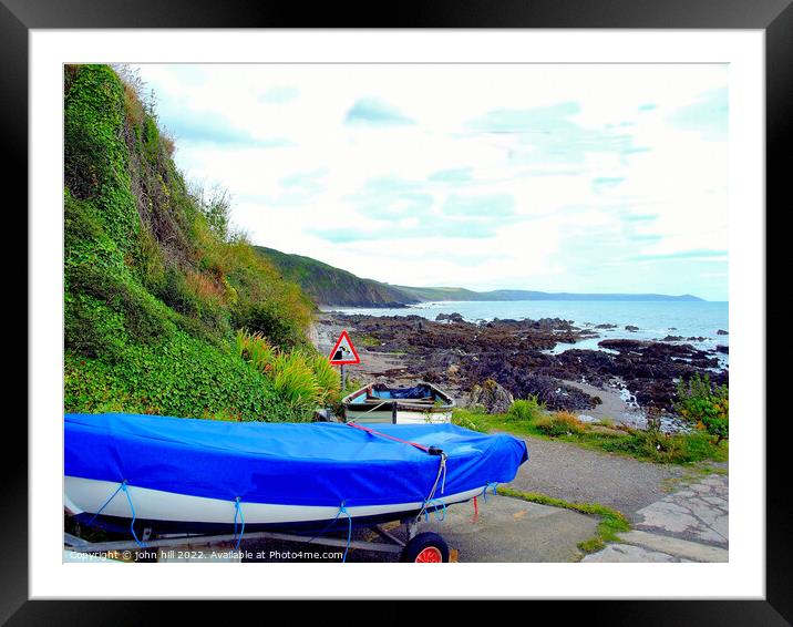 Whitsand bay from Portwrinkle, Cornwall Framed Mounted Print by john hill