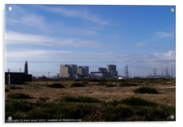 Dungeness Nuclear Power Station. Acrylic by Mark Ward