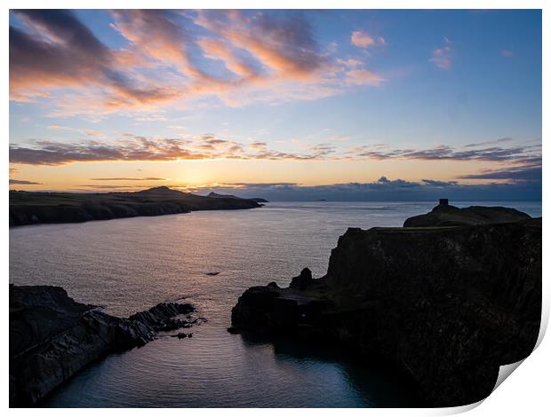 Blue Lagoon, Abereiddy, Pembrokeshire. Print by Colin Allen