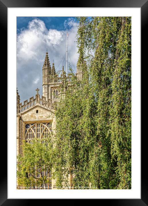 Towering Beauty: Bath Abbey's Rear Facade Framed Mounted Print by Roger Mechan