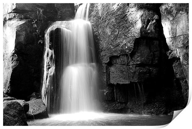 Lumsdale Waterfall, Derbyshire Print by Scott Simpson