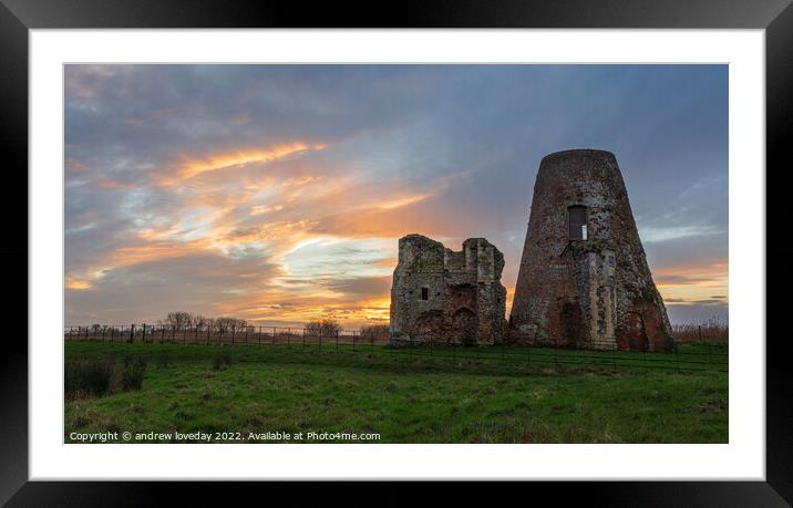 St Benet's Abbey, Norfolk  Framed Mounted Print by andrew loveday