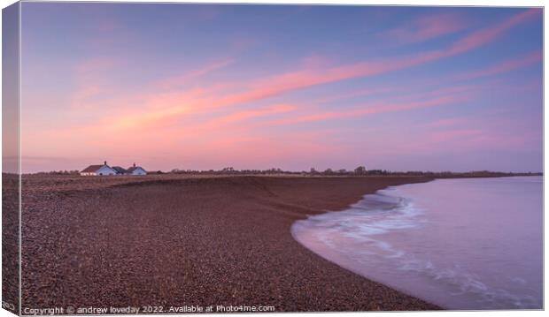 Shingle Street Canvas Print by andrew loveday