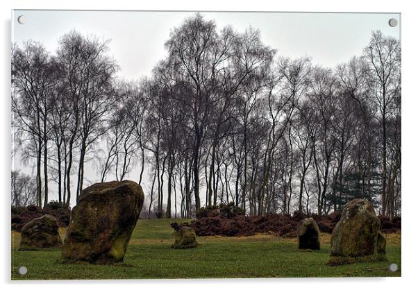 Nine Ladies Stone Circle, Derbyshire Acrylic by Scott Simpson