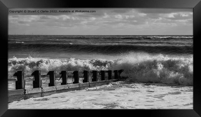 Stormy Littlehampton Framed Print by Stuart C Clarke