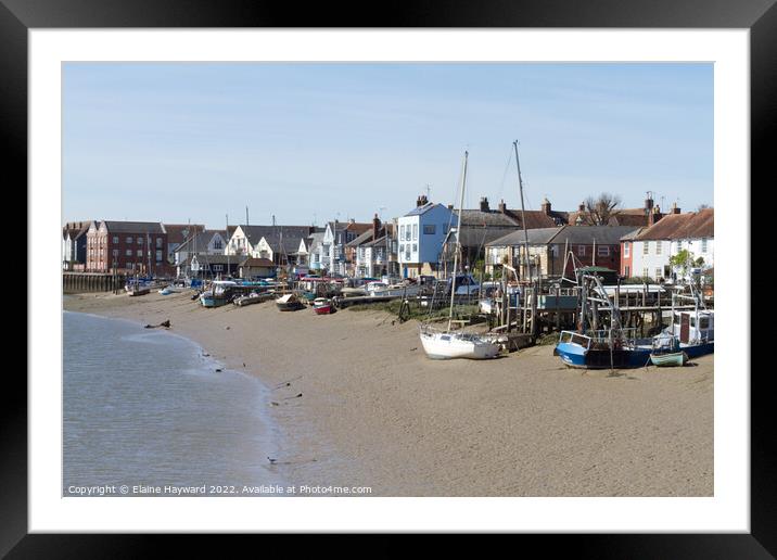 Wivenhoe on the River Colne Framed Mounted Print by Elaine Hayward