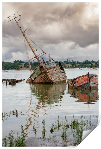 The Haunting Beauty of Suffolks Ship Graveyard Print by Kevin Snelling
