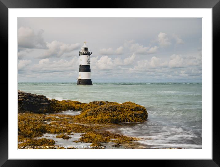 A Majestic Beacon of Safety Framed Mounted Print by Terry Newman