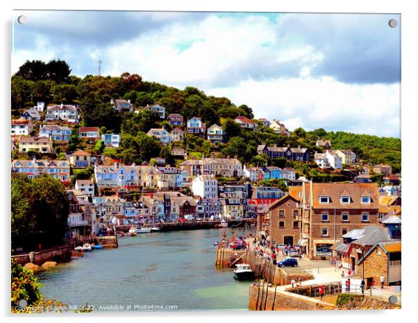 Looe, Cornwall. Acrylic by john hill