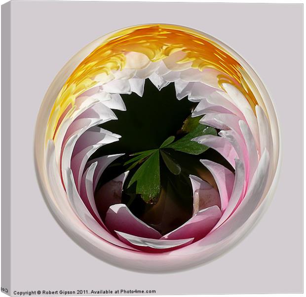 Spherical Glass paperweight Lillysphere Canvas Print by Robert Gipson