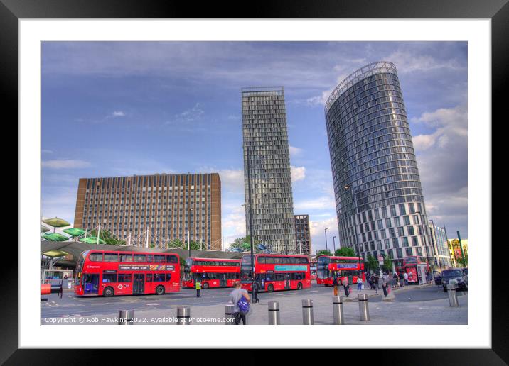Stratford Busscape Framed Mounted Print by Rob Hawkins