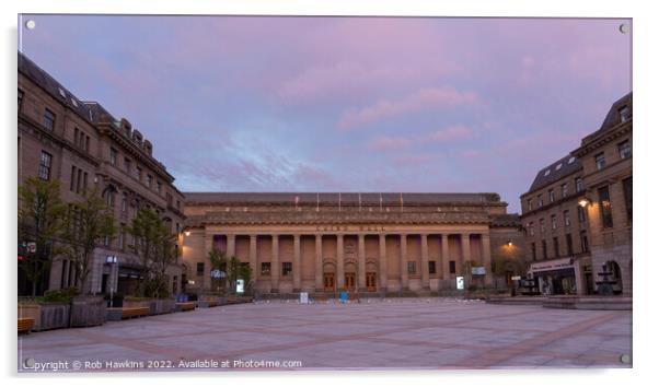 Dundee Caird Hall  Acrylic by Rob Hawkins